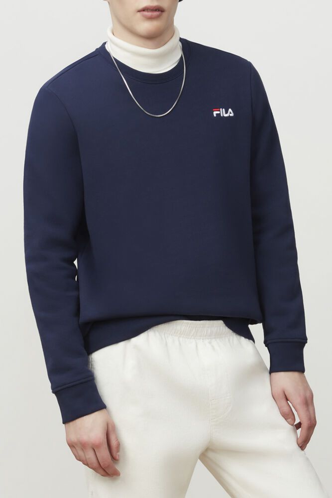 Fila Sweatshirt Mens Navy Colona - Ireland 42819-DSIR